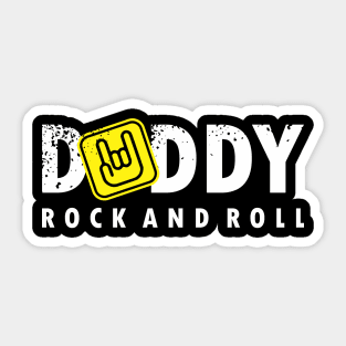 Daddy Rock and Roll Sticker